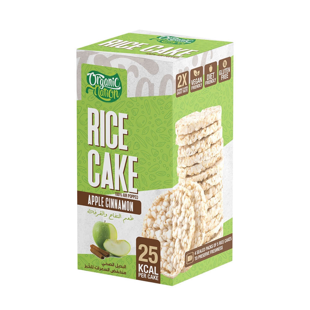 Rice Cake-20Pices-120G.-Apple Cinnamon – Organic Nation