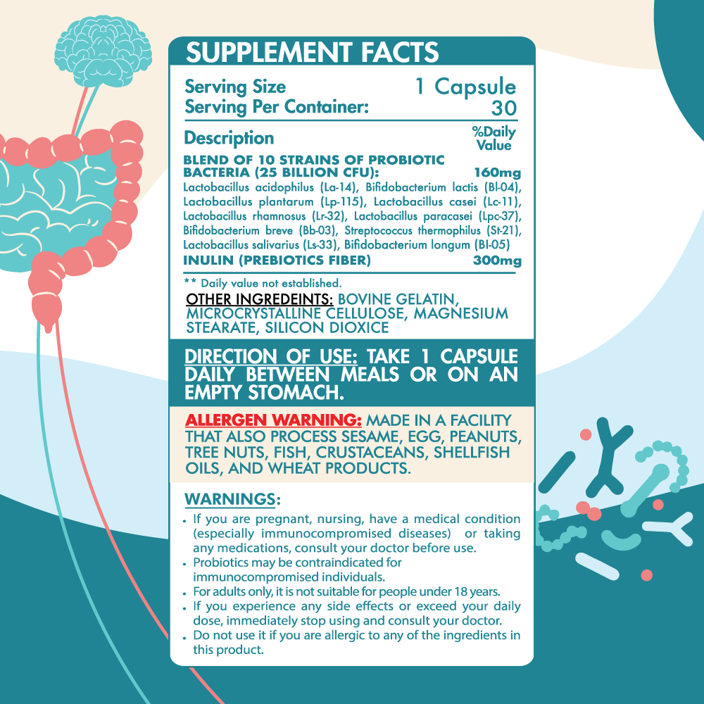 25 Billion Probiotics-30Serv.-30 Capsules