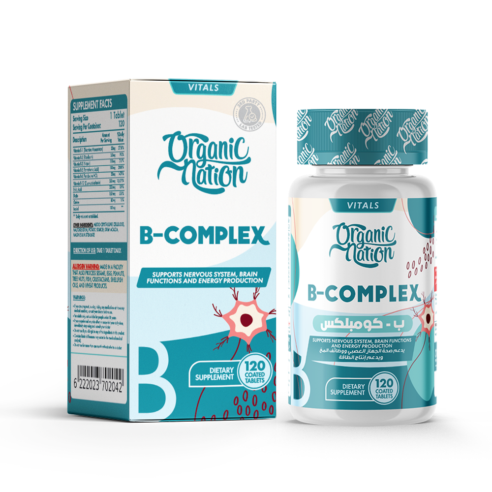 B-Complex Advanced Formula-120Serv.-120Tablets Organic Nation