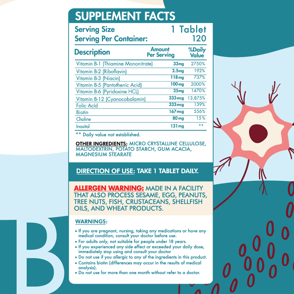 B-Complex Advanced Formula-120Serv.-120Tablets