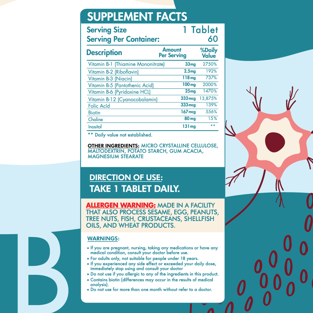 B-Complex Advanced Formula-60Serv.-60Tablets