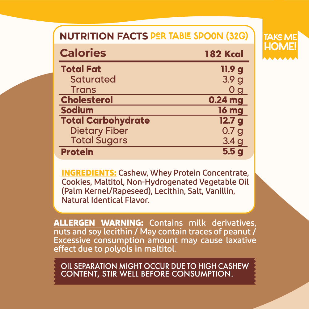 Guilt Free Cashew Spread-200G-Cookies N'Cream