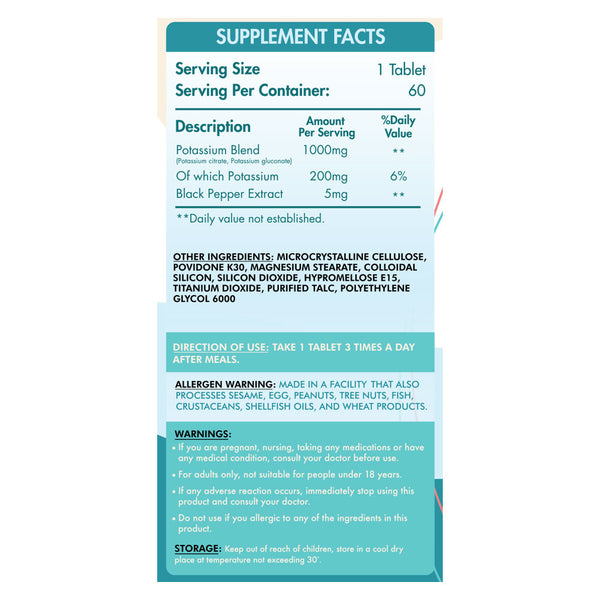 Potassium Blend-60Serv.-60Tablets