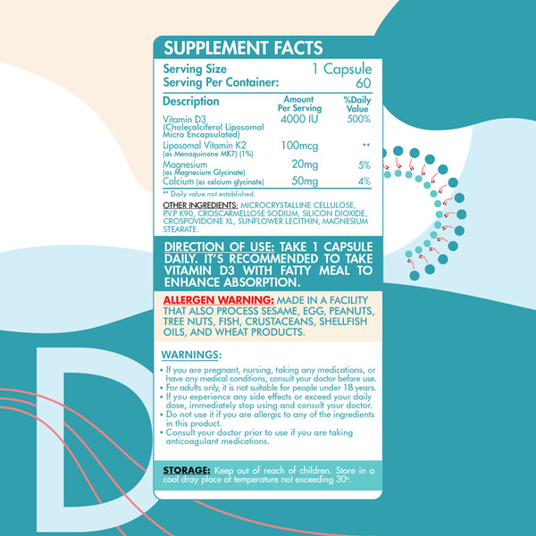 Liposomal D3+K2 -60Serv.-60 Capsules