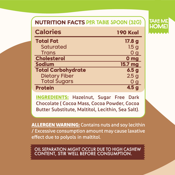 Guilt Free Hazelnut Butter-200G-Dark Chocolate and Sea Salt