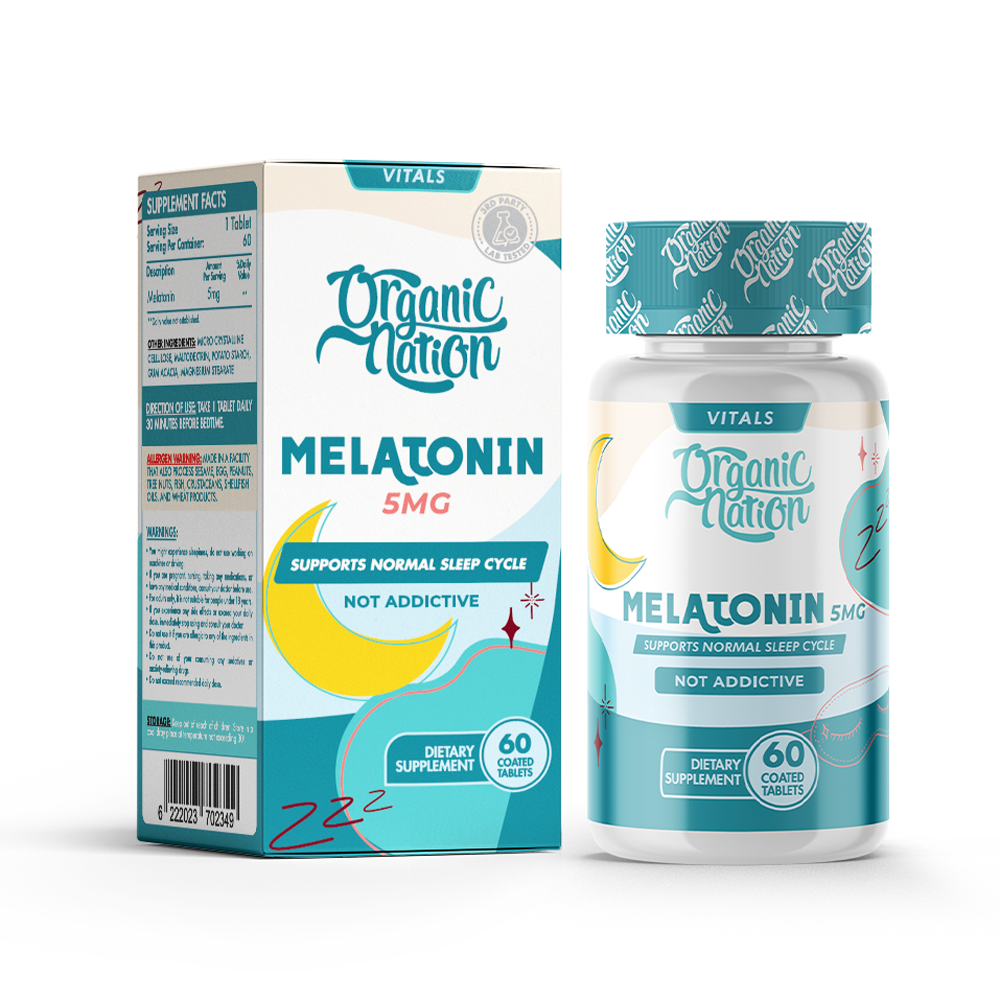 Melatonin 5mg-60Serv.-60Tablets – Organic Nation