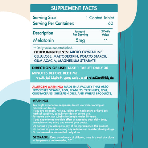 Fast Dissolving Melatonin 5mg.-60serv.-60Tablet