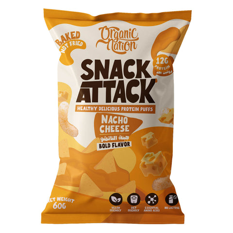 Snack Attack High quality protein Puffs Nacho Cheese