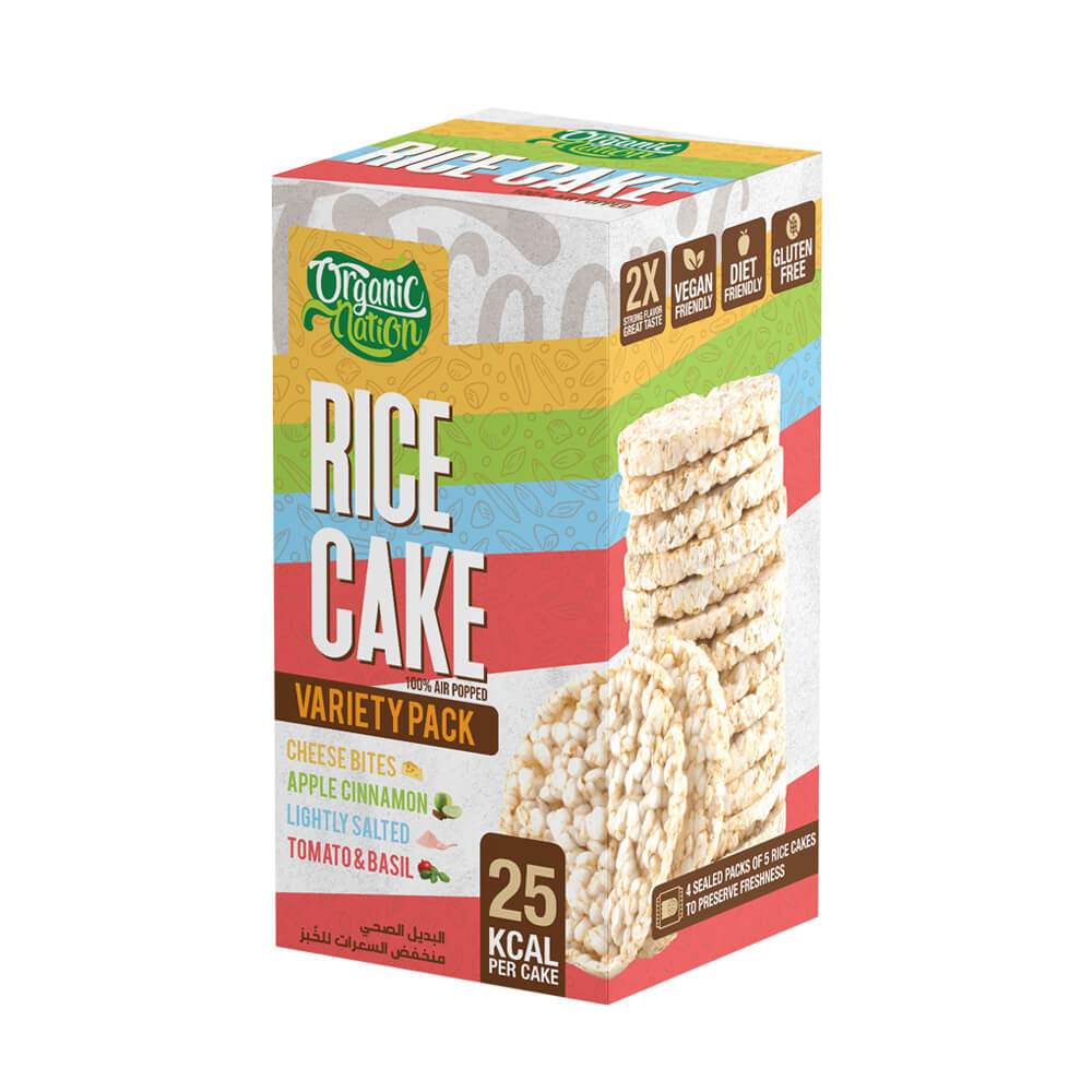 Rice Cake-20 Pieces-120G.-Variety Pack Organic Nation