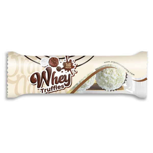 Whey Truffles-White Chocolate With Coconut Flakes-54G.-3Truffles