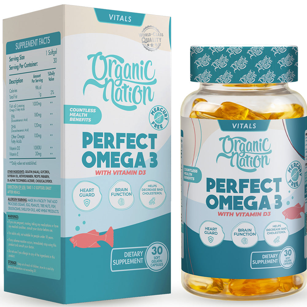 Perfect Omega3 With Vitamin D330Serv.30 Capsules Organic Nation