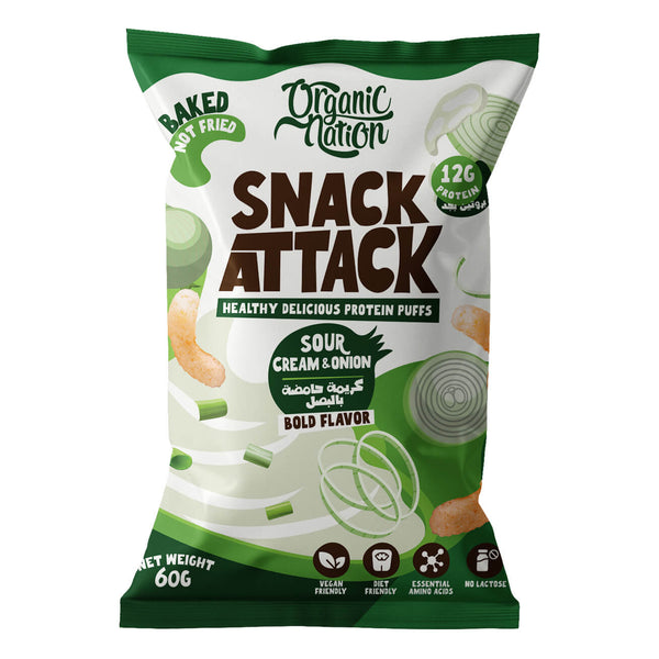 Snack Attack High quality protein Puffs Sour Cream and Onion