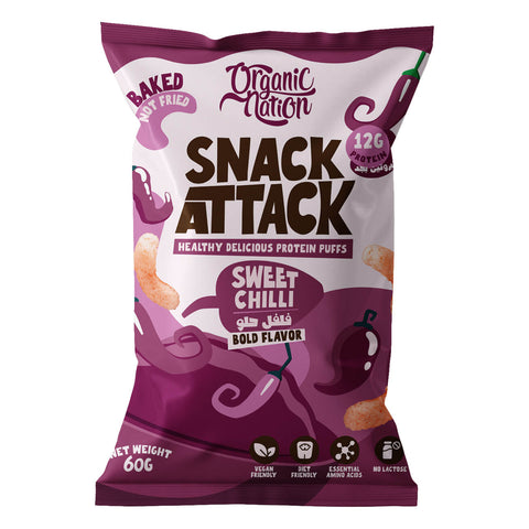 Snack Attack High quality protein Puffs Sweet Chilli