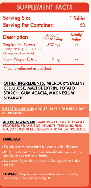 Tongkat Ali-60Serv.-60 Tablets