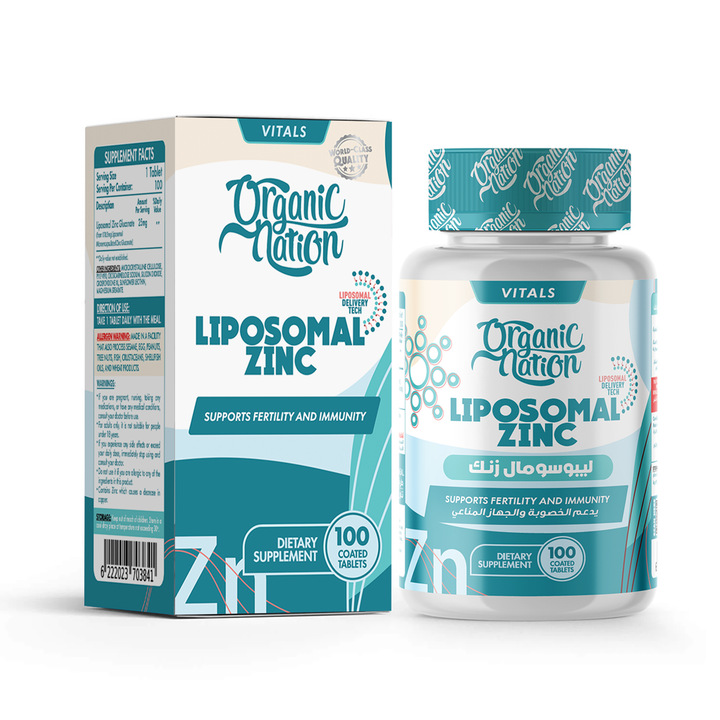 Liposomal Zinc Gluconate-100Serv.-100Tablets Organic Nation